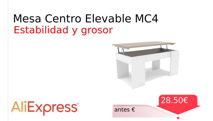 Mesa Centro Elevable MC4