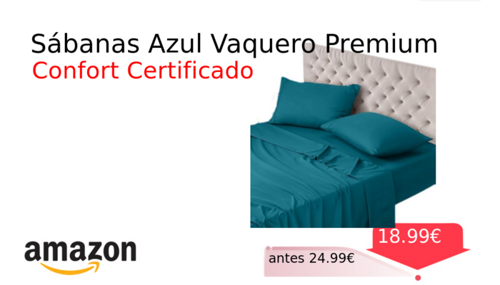 Sábanas Azul Vaquero Premium