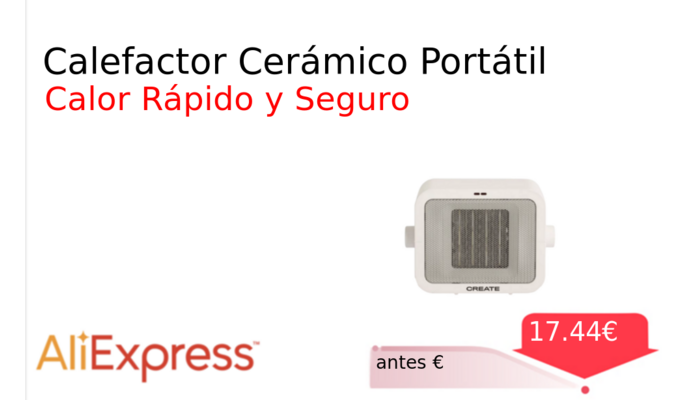 Calefactor Cerámico Portátil