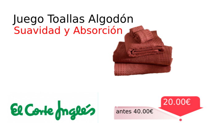Juego Toallas Algodón
