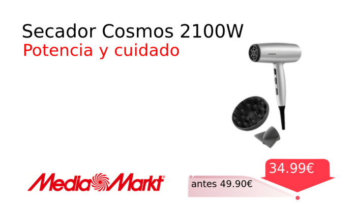 Secador Cosmos 2100W