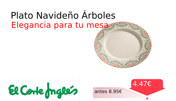 Plato Navideño Árboles