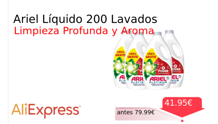 Ariel Líquido 200 Lavados