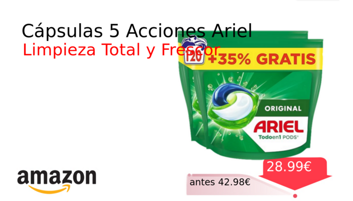 Cápsulas 5 Acciones Ariel