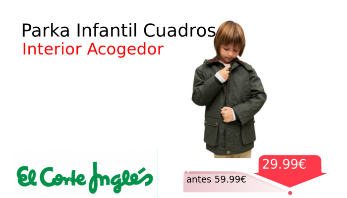 Parka Infantil Cuadros