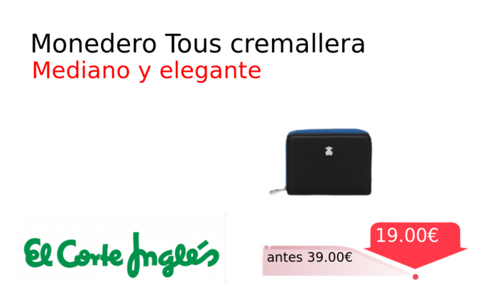 Monedero Tous cremallera