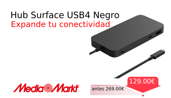 Hub Surface USB4 Negro