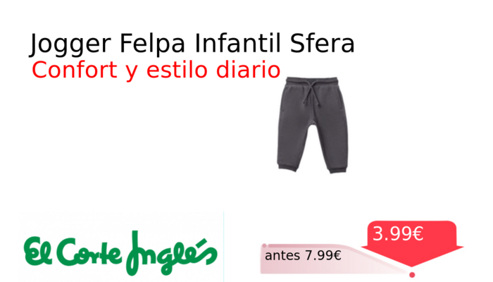 Jogger Felpa Infantil Sfera