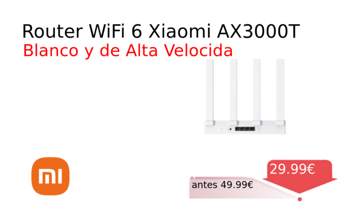 Router WiFi 6 Xiaomi AX3000T