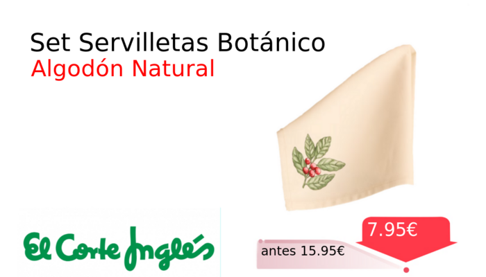 Set Servilletas Botánico