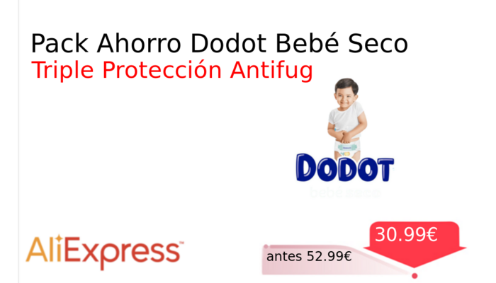 Pack Ahorro Dodot Bebé Seco
