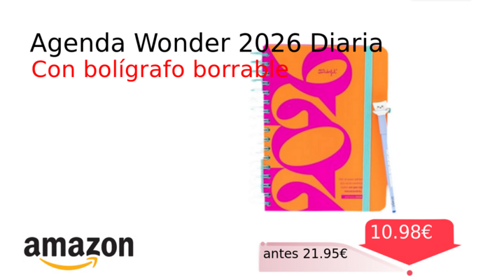 Agenda Wonder 2026 Diaria