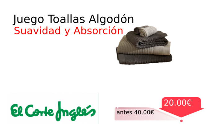 Juego Toallas Algodón