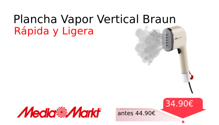 Plancha Vapor Vertical Braun