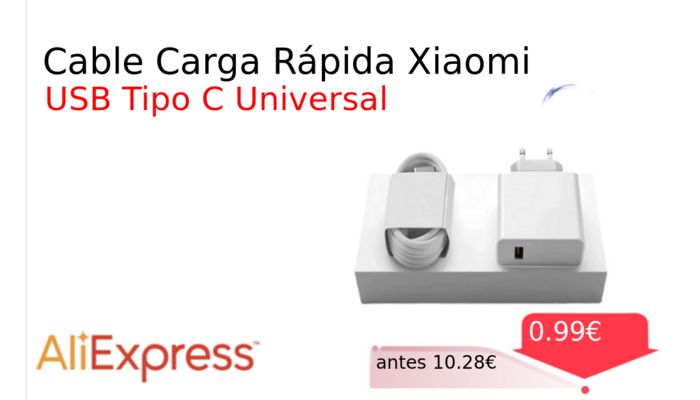 Cable Carga Rápida Xiaomi