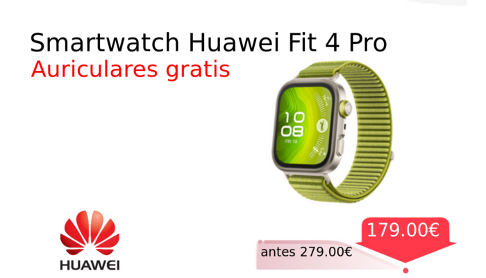 Smartwatch Huawei Fit 4 Pro