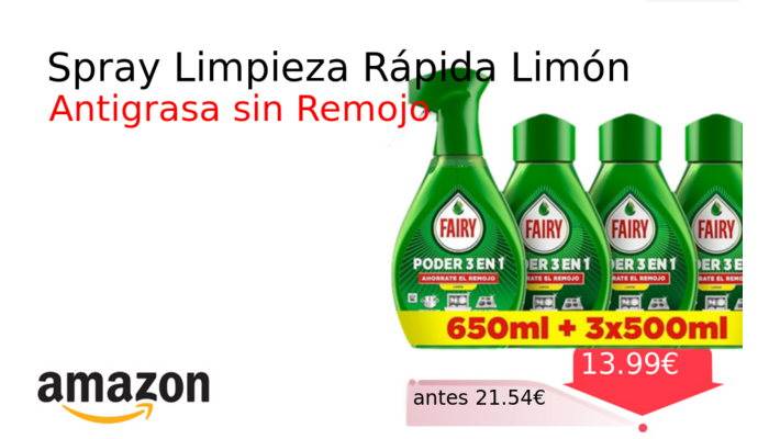 Spray Limpieza Rápida Limón