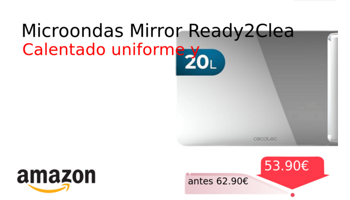 Microondas Mirror Ready2Clea