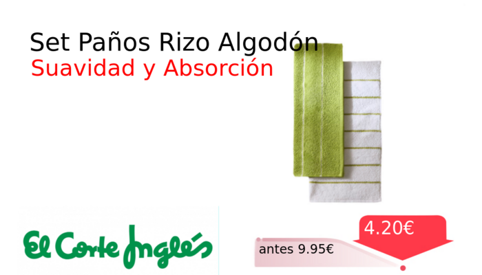 Set Paños Rizo Algodón