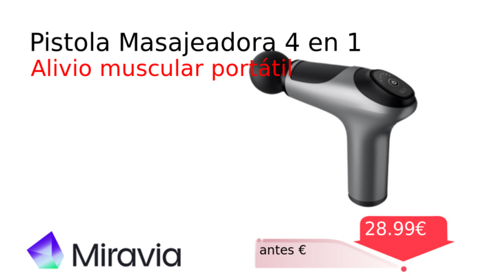 Pistola Masajeadora 4 en 1