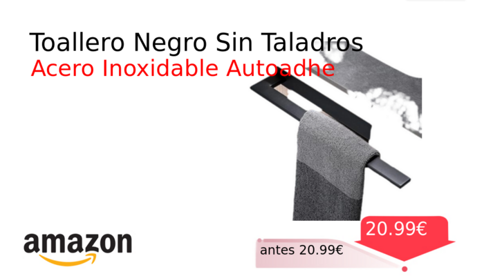 Toallero Negro Sin Taladros