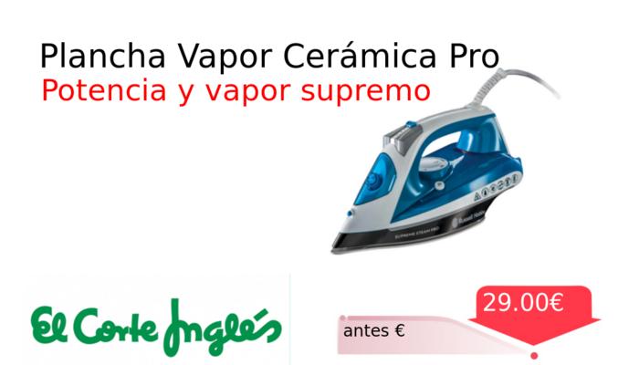 Plancha Vapor Cerámica Pro