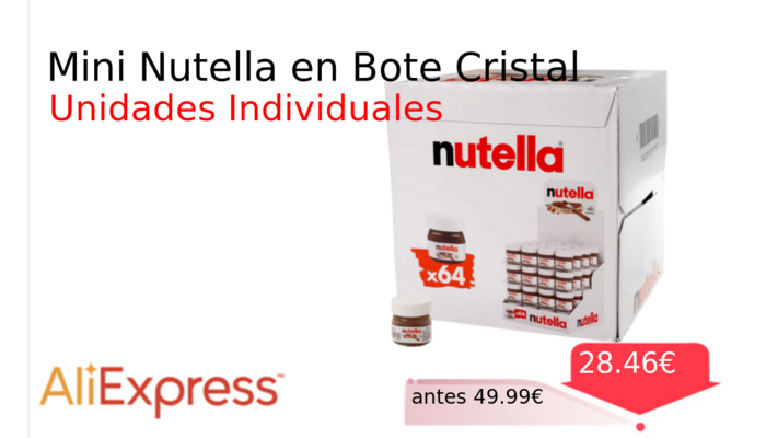 Mini Nutella en Bote Cristal