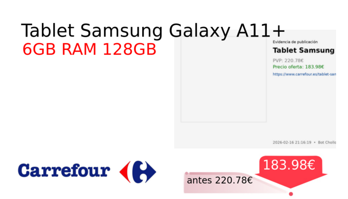 Tablet Samsung Galaxy A11+