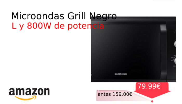 Microondas Grill Negro