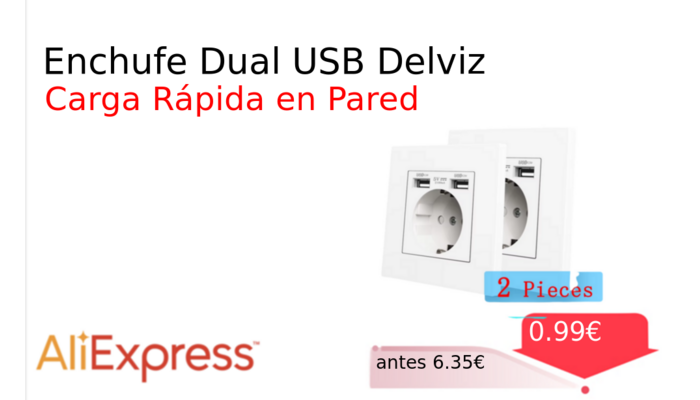 Enchufe Dual USB Delviz