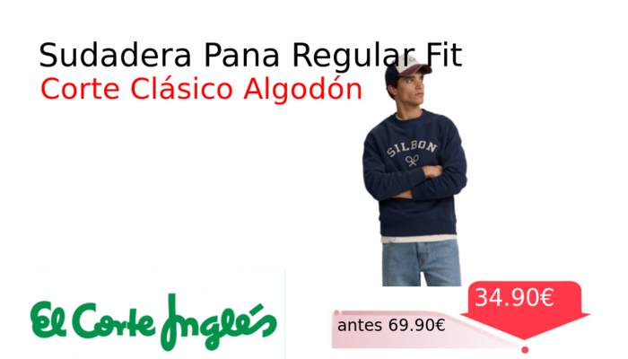Sudadera Pana Regular Fit