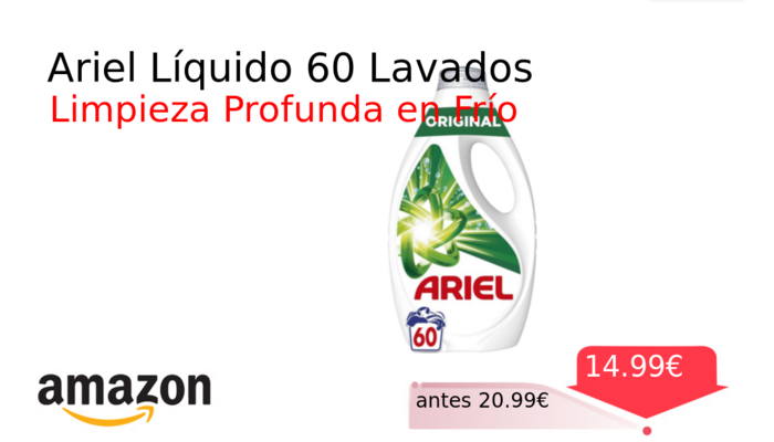 Ariel Líquido 60 Lavados