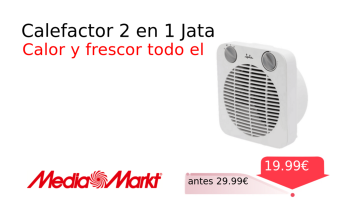Calefactor 2 en 1 Jata