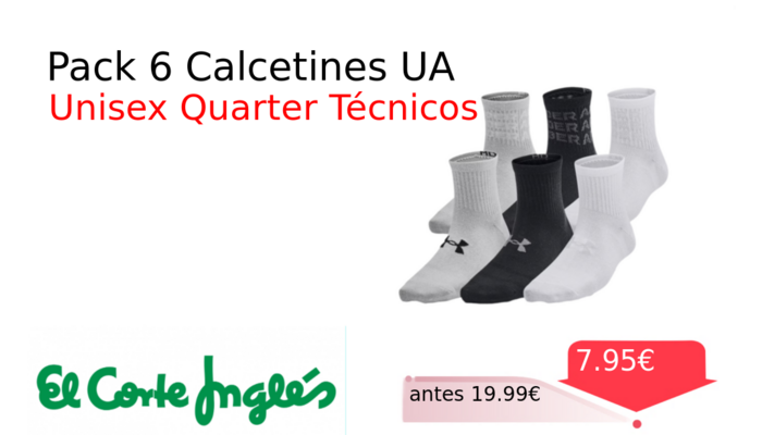 Pack 6 Calcetines UA