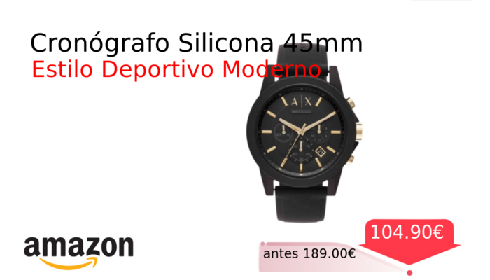 Cronógrafo Silicona 45mm
