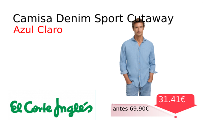 Camisa Denim Sport Cutaway