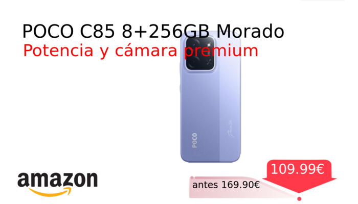 POCO C85 8+256GB Morado