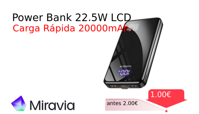 Power Bank 22.5W LCD