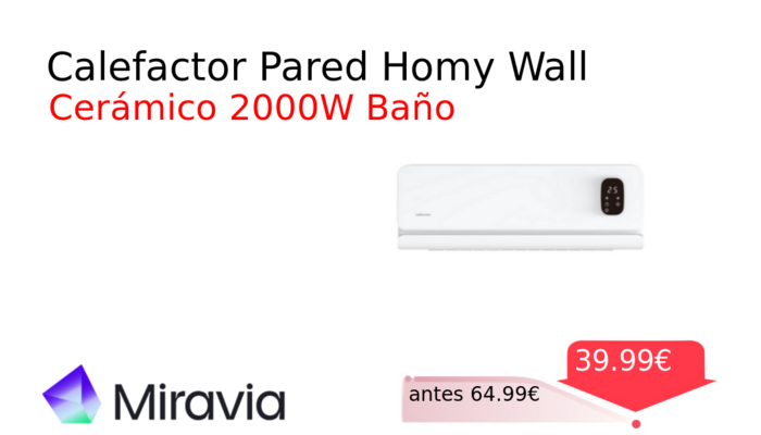 Calefactor Pared Homy Wall