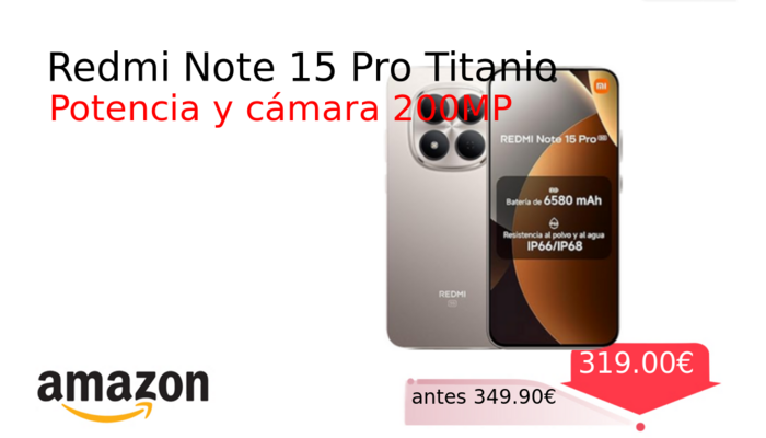 Redmi Note 15 Pro Titanio