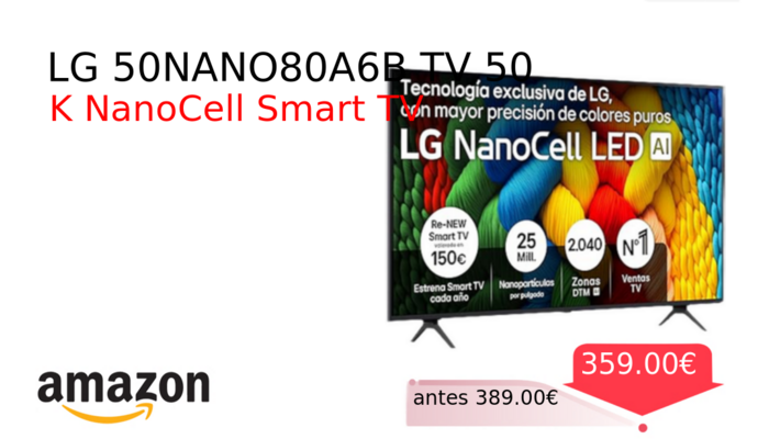 LG 50NANO80A6B TV 50