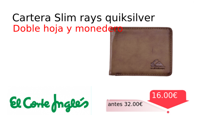 Cartera Slim rays quiksilver