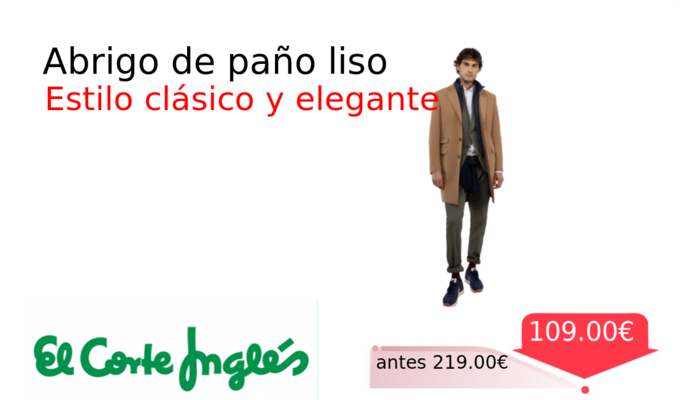 Abrigo de paño liso