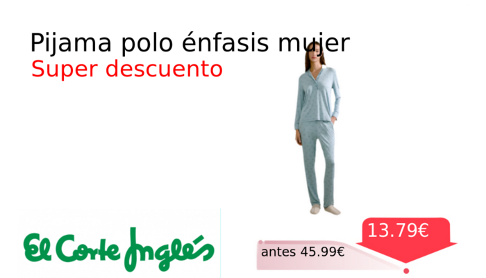 Pijama polo énfasis mujer