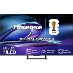 Hisense 55E8Q - Mini LED Smart TV, Quantum Dot, 144Hz, Subwoofer Integrado, Dolby Vision IQ & Dolby Atmos, Full Array Local Dimming, Procesador Hi-View Engine