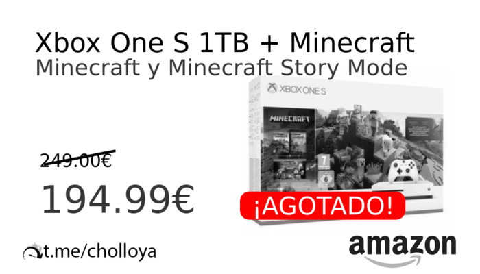 Xbox One S 1TB + Minecraft