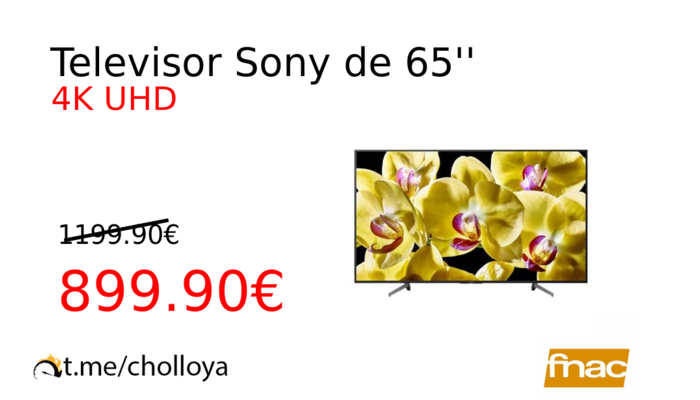 Televisor Sony de 65''