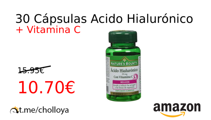 30 Cápsulas Acido Hialurónico 