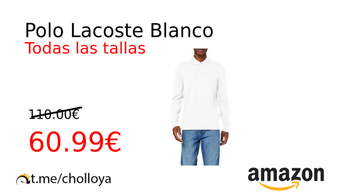 Polo Lacoste Blanco