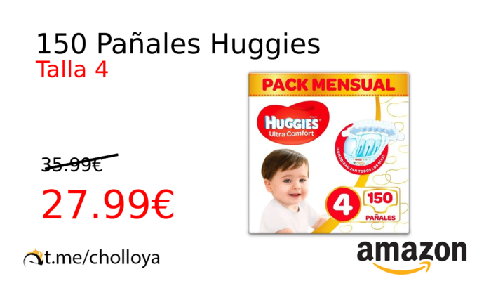 150 Pañales Huggies